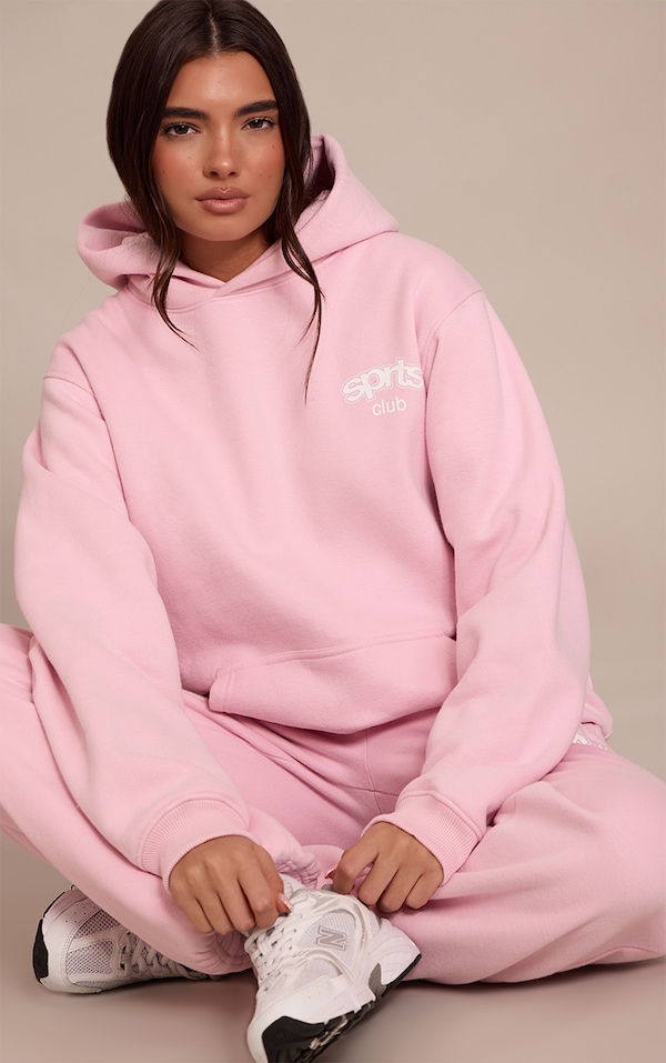 Baby Pink PLT Sports Club Pullover Hoodie