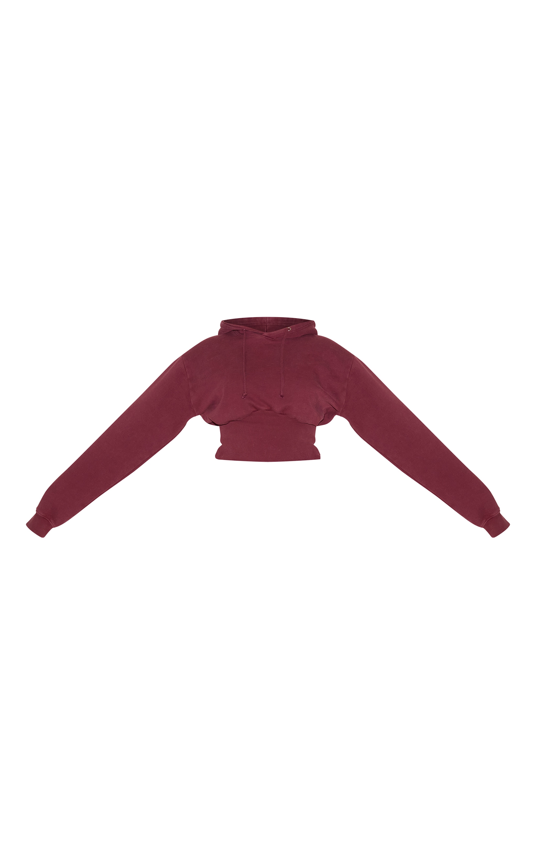 Shape Wine Sweat Cropped Shirred Waist Hoodie image 5