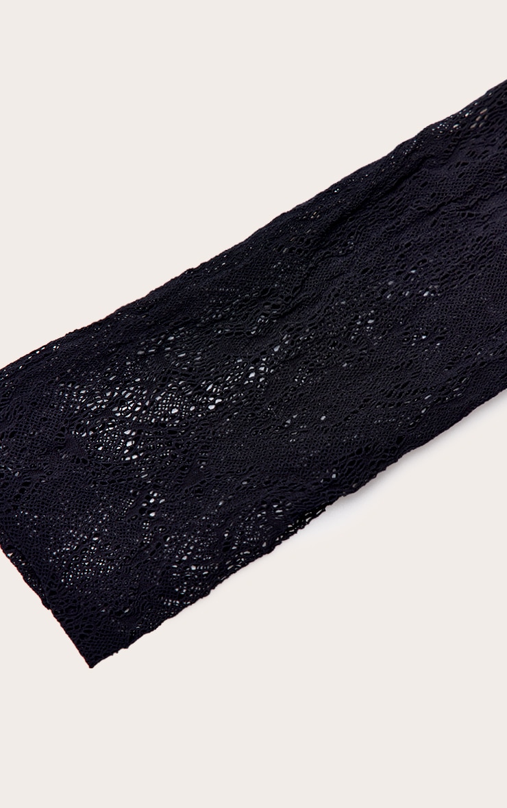 Black Long Lace Gloves image 3