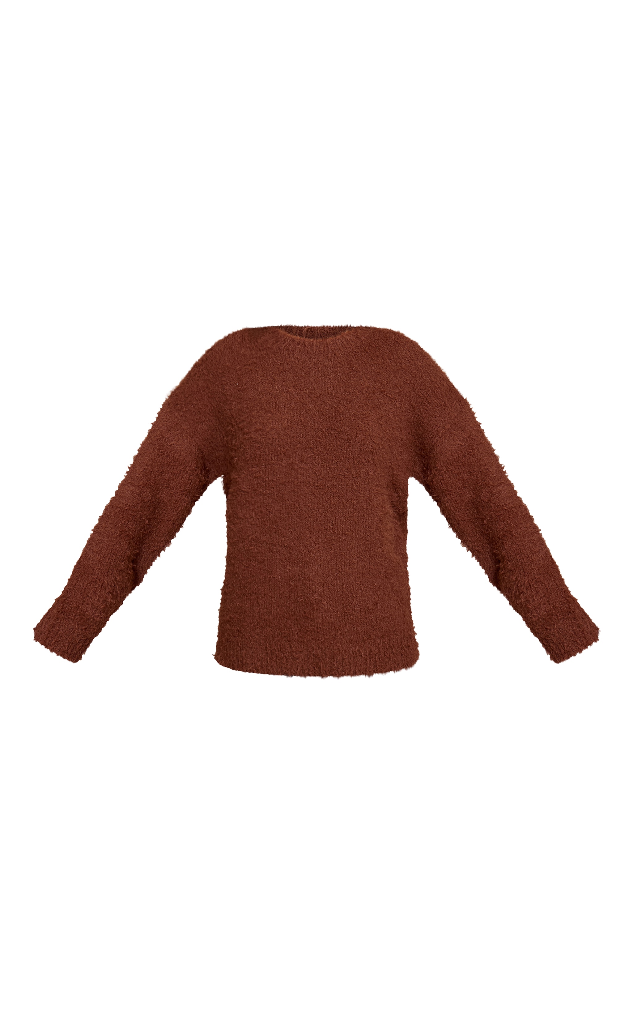 Tall Chocolate Teddy Knit Oversized Jumper image 5