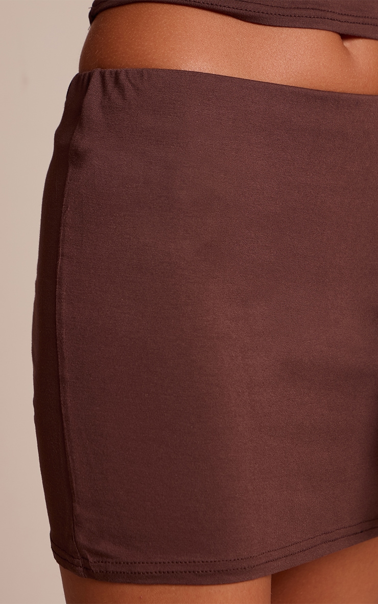 Cappuccino Jersey Low Waist Mini Skirt image 5