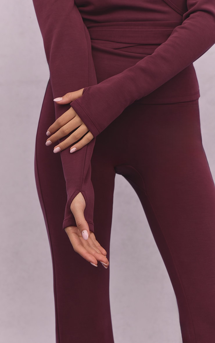 Plum Super Soft Wrap Top image 4
