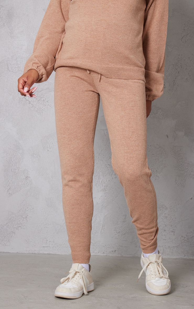 Maternity Camel Knitted Legging image 1