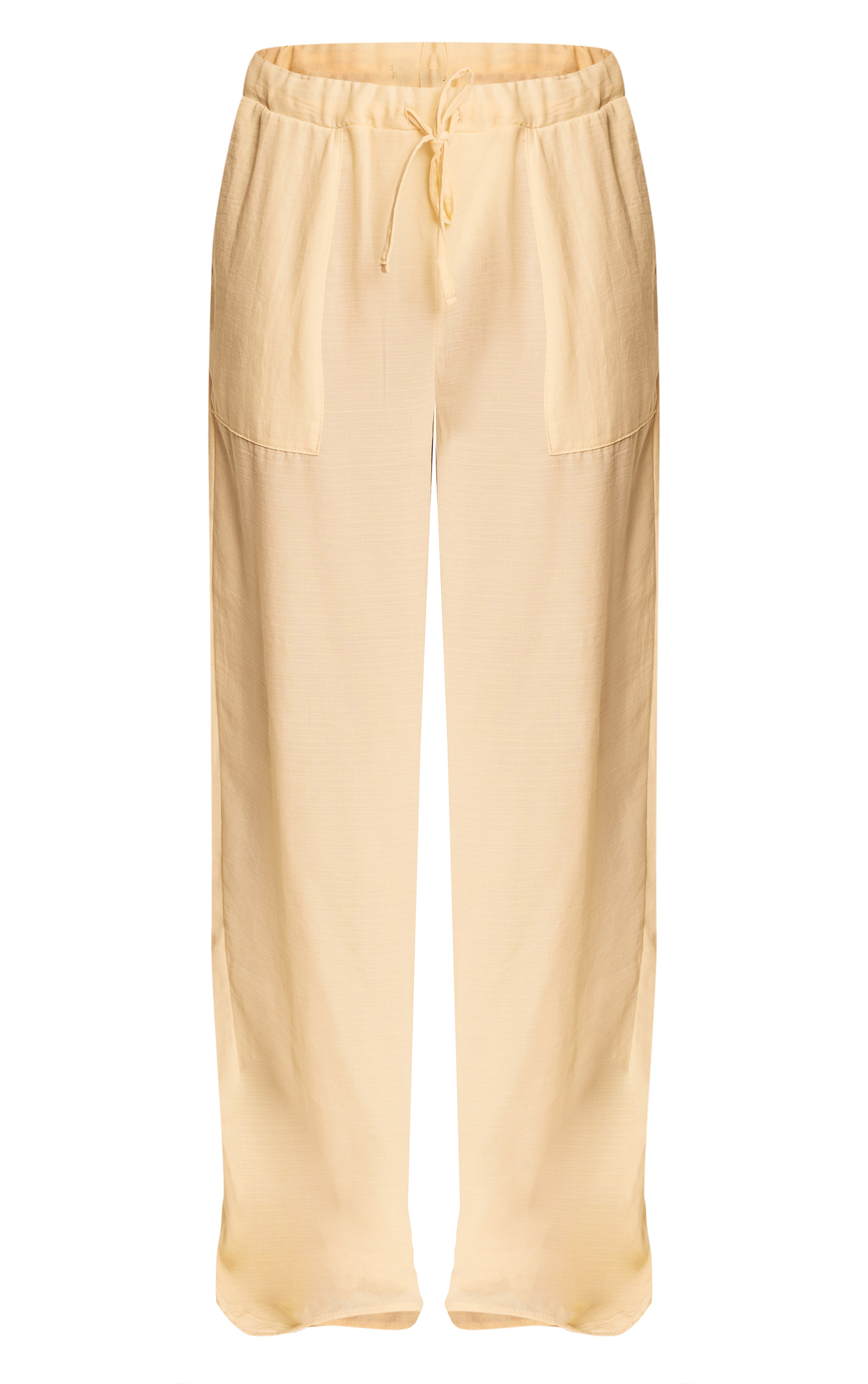 Butter Yellow Floaty Drawstring Beach Pants image 5