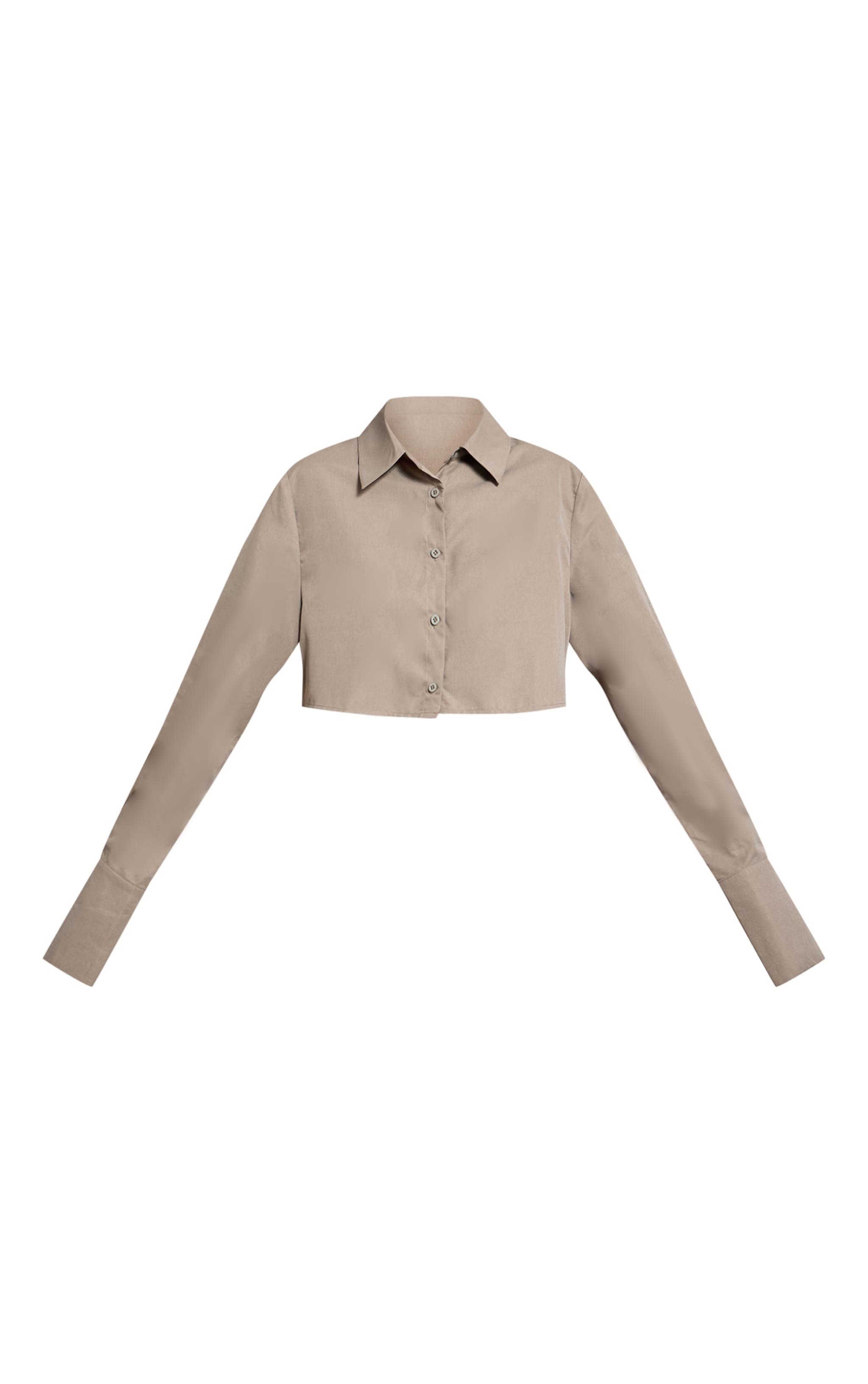 Dark Khaki Cropped Shirt image 5