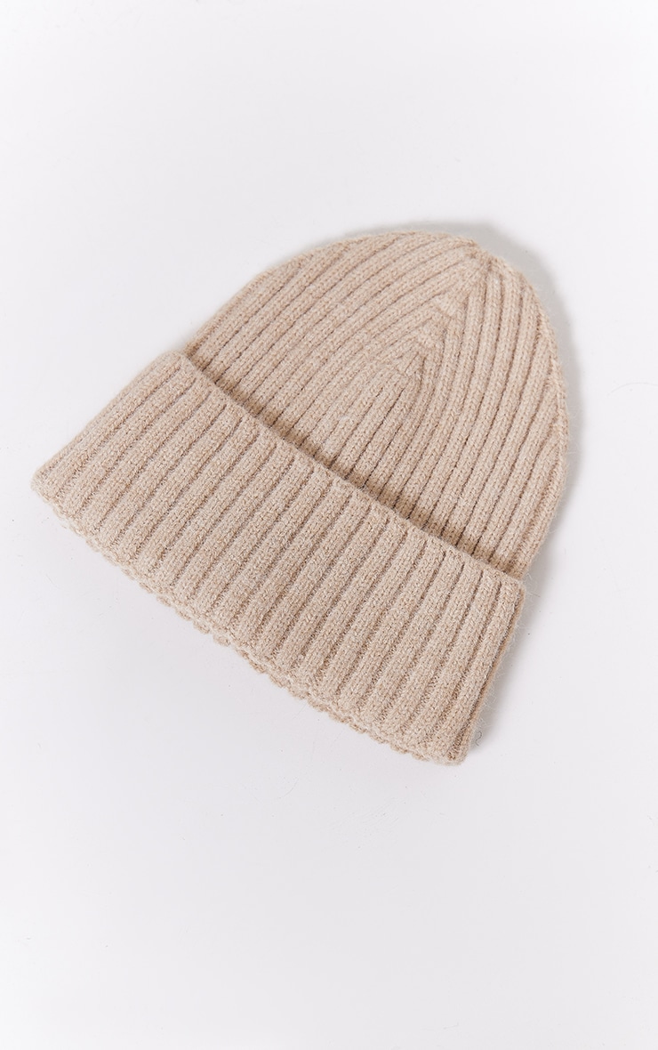 Vanilla Wide Rib Beanie Hat image 2