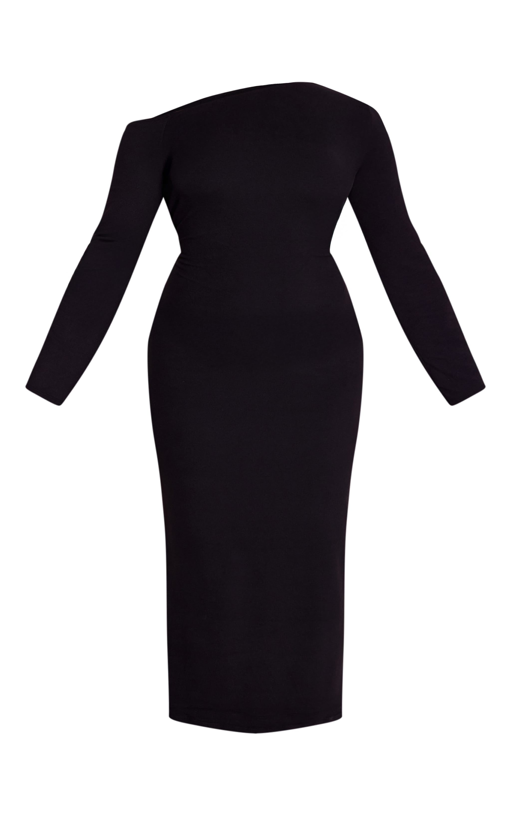 Plus Black Soft Touch Off shoulder Maxi dress image 5