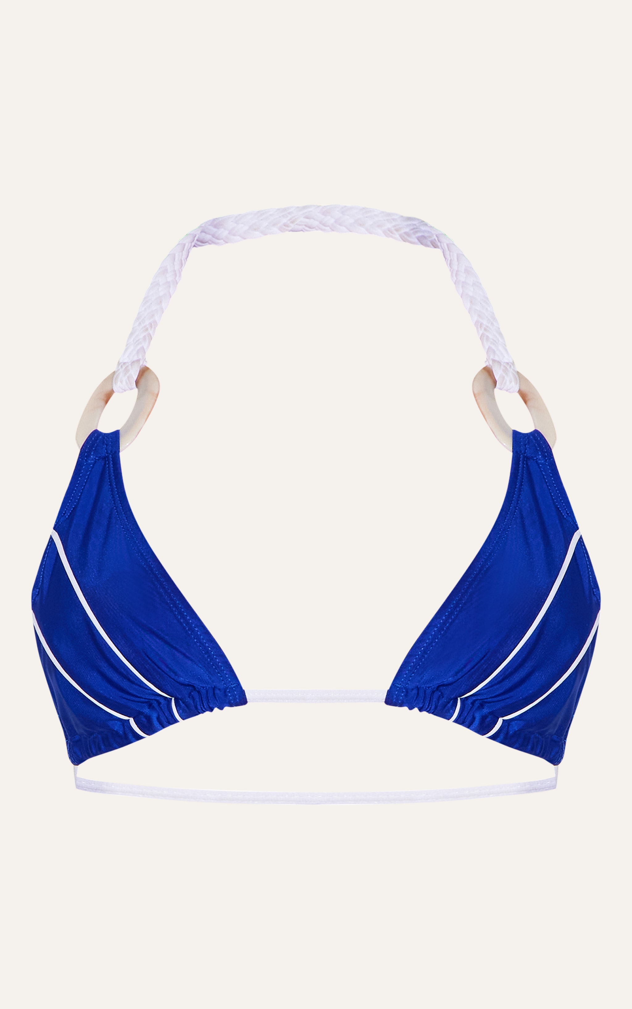 Cobalt O Ring Trim Triangle Bikini Top image 5