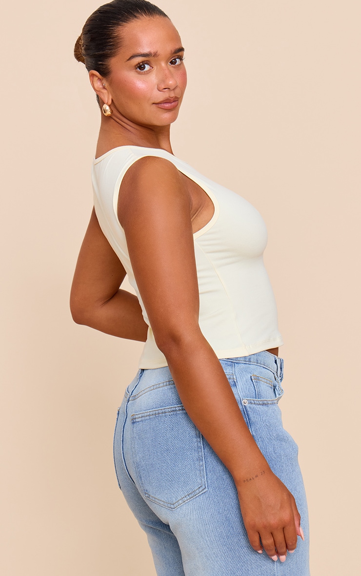 Shape Butter Cream Sculpted Longline Racer Top image 2