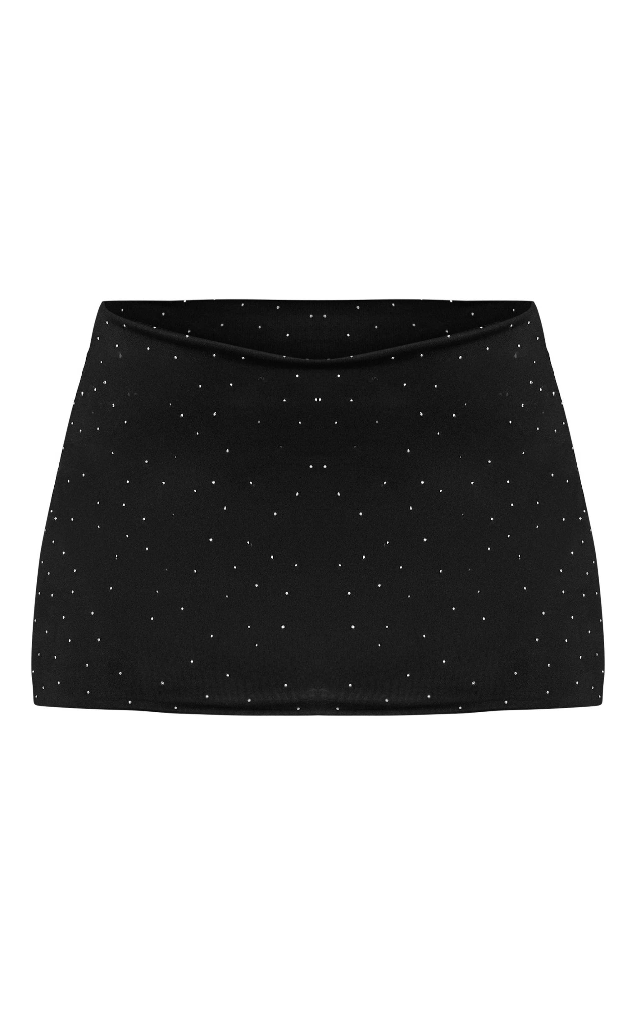 Mini-jupe moulante noire à strass image 6