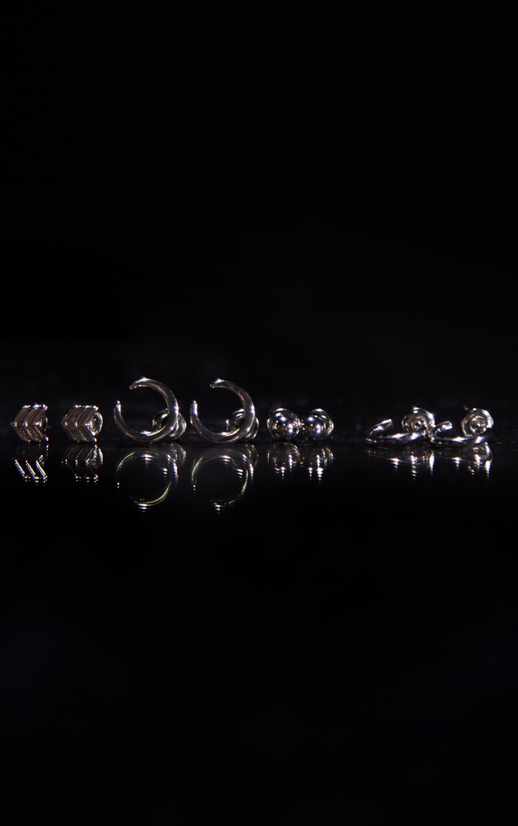 Silver Arrow Stud Multipack Earrings image 2