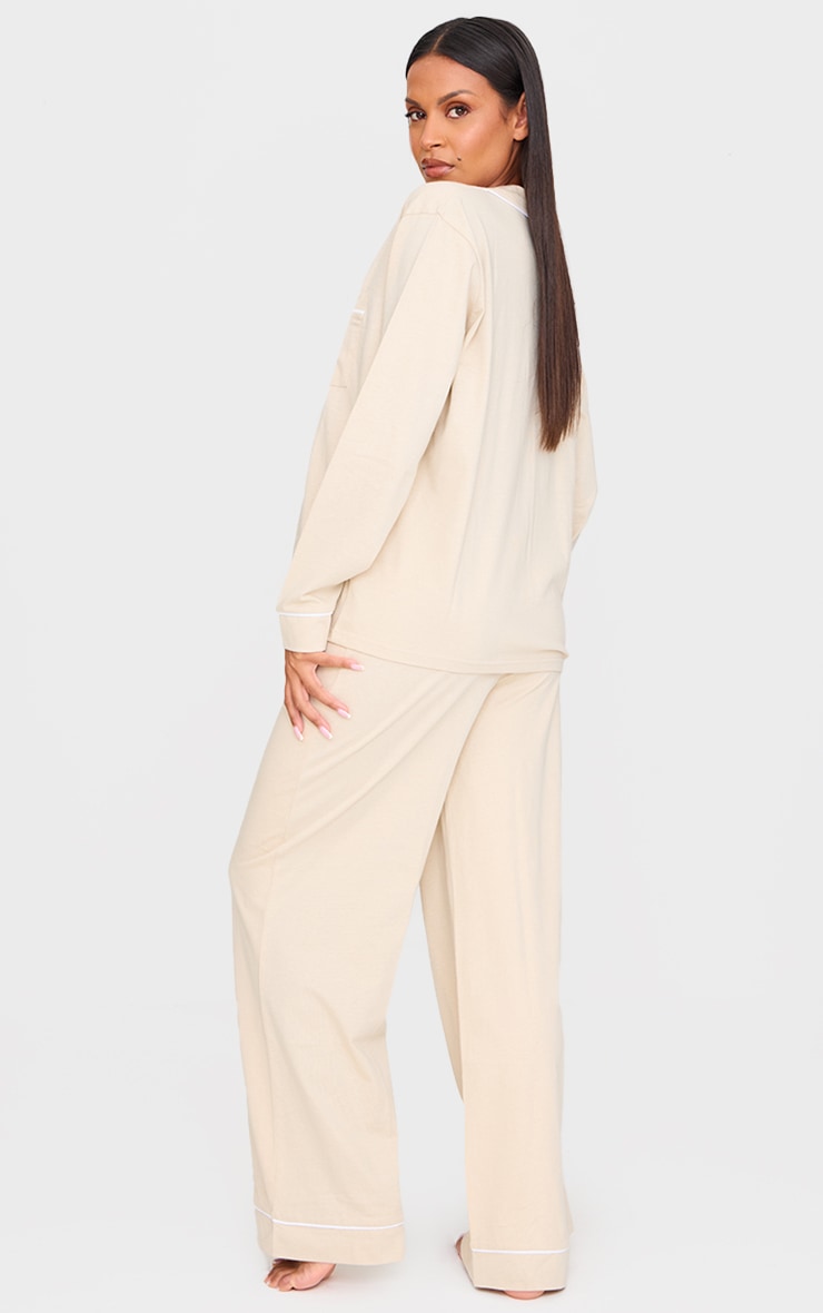 Haut de Pyjama Maternité Mama Longues Manches Sable image 2