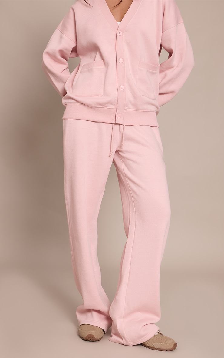 Pink Wide Leg Drawstring Sweatpants image 2