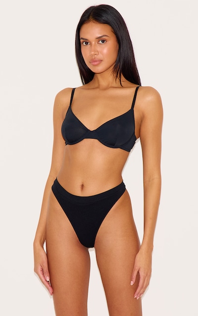 Black Non Cupped Underwired Bra
