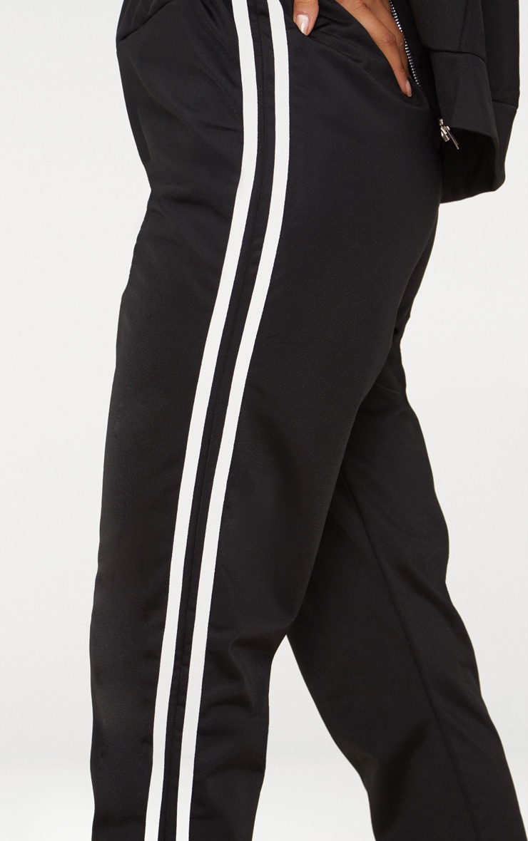 Black Sport Stripe Sweatpants image 5
