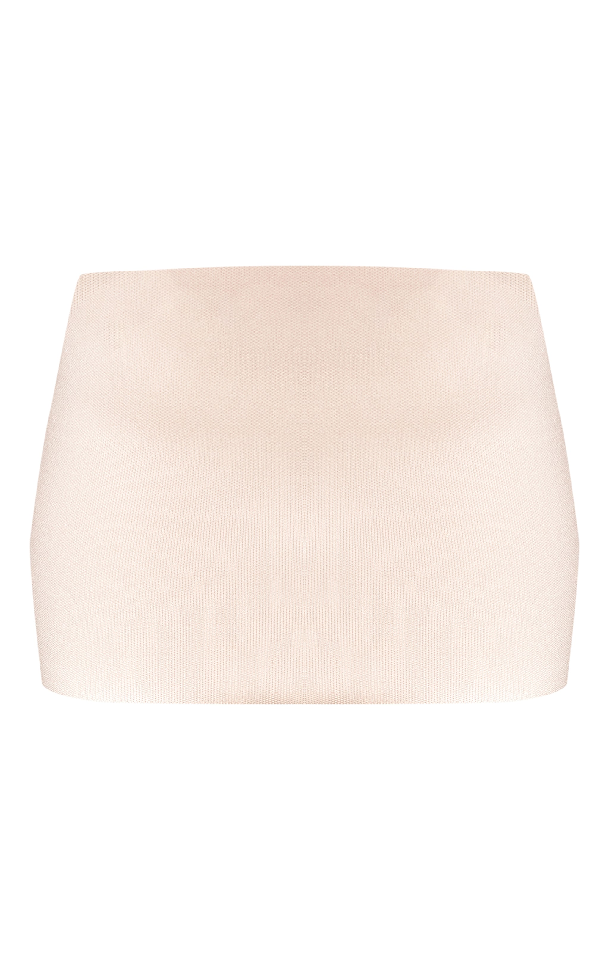 Cream Compact Knit Mini Skirt  image 6