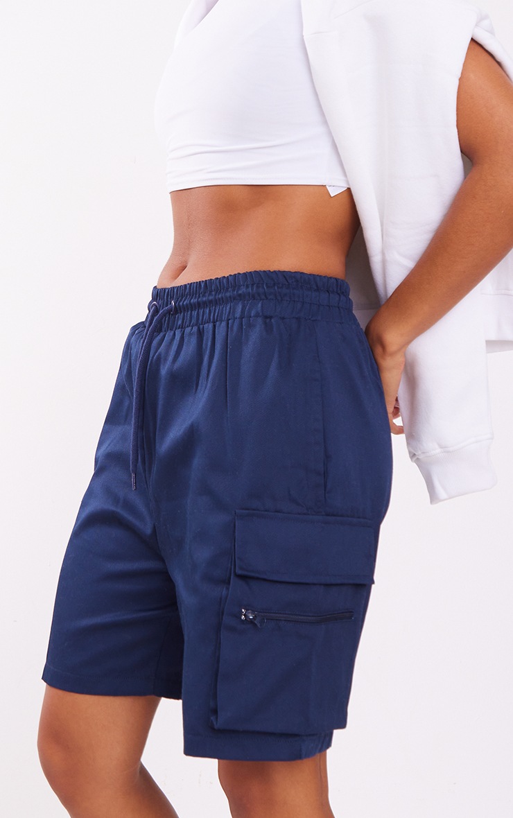 Cargo shorts elastic waist cheap with drawstring