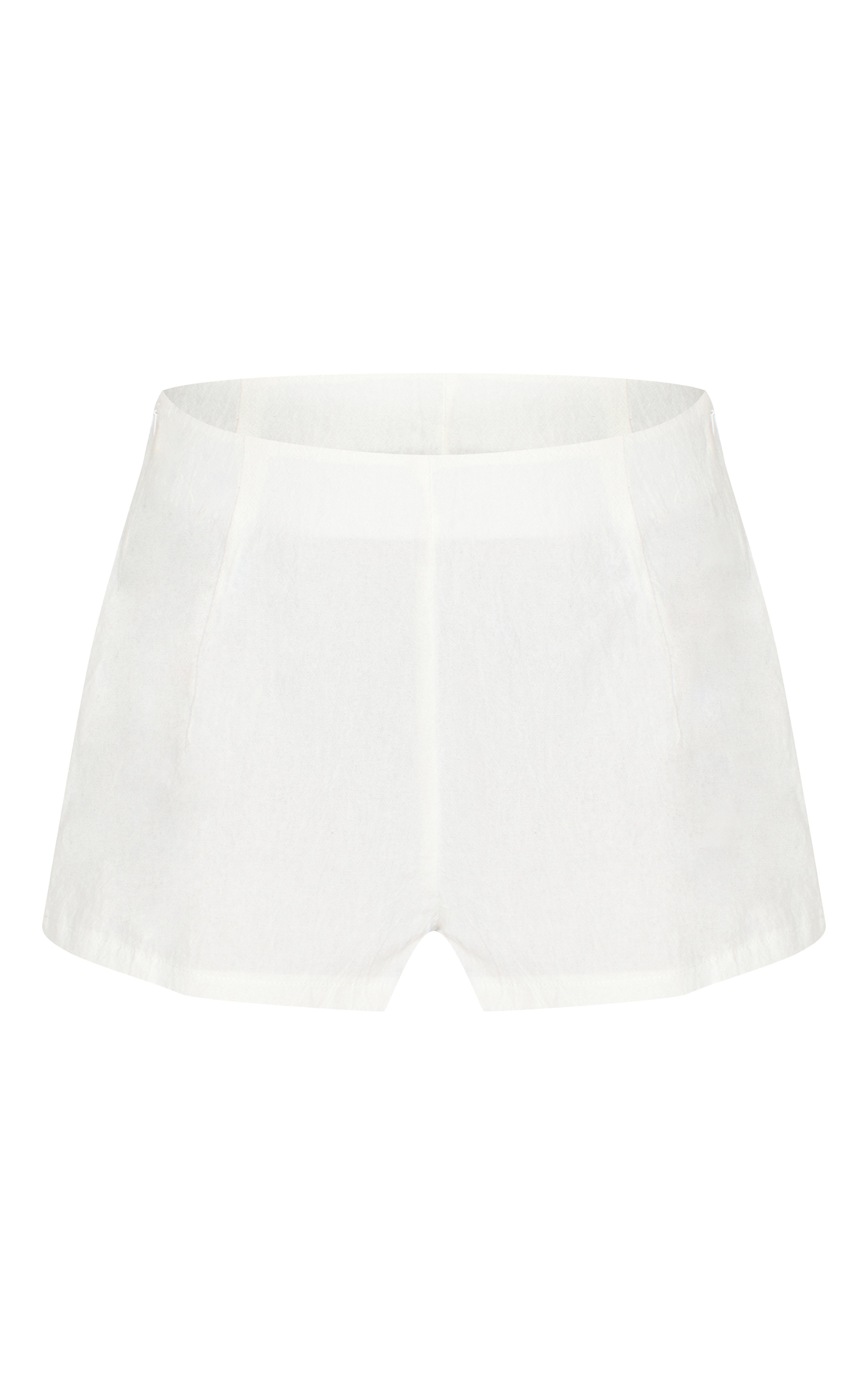 Petite White Woven High Waisted Mini Shorts image 6