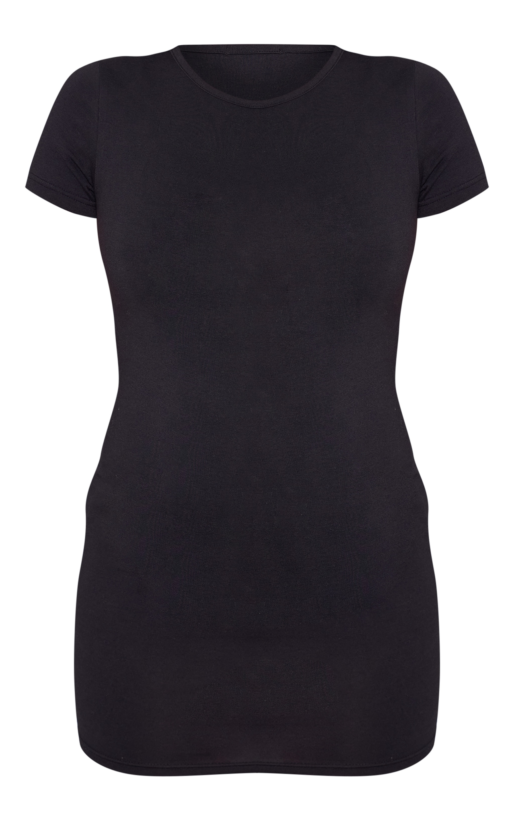 Maternity Black Short Sleeve Basic T Shirt Dress image 2