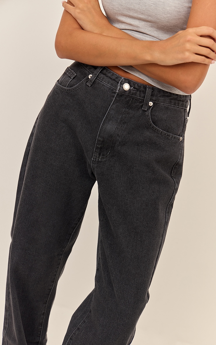 Grey High Waist Boyfriend Jeans image 4
