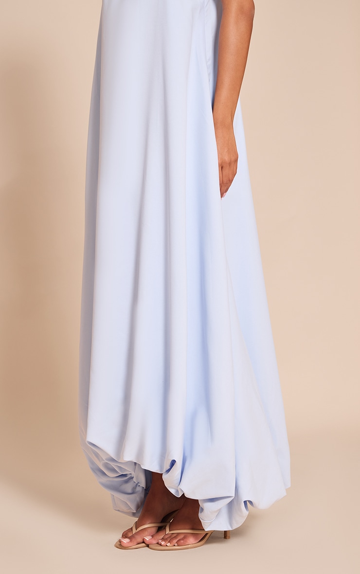 Tall Light Blue Strappy Floaty Maxi Dress image 4