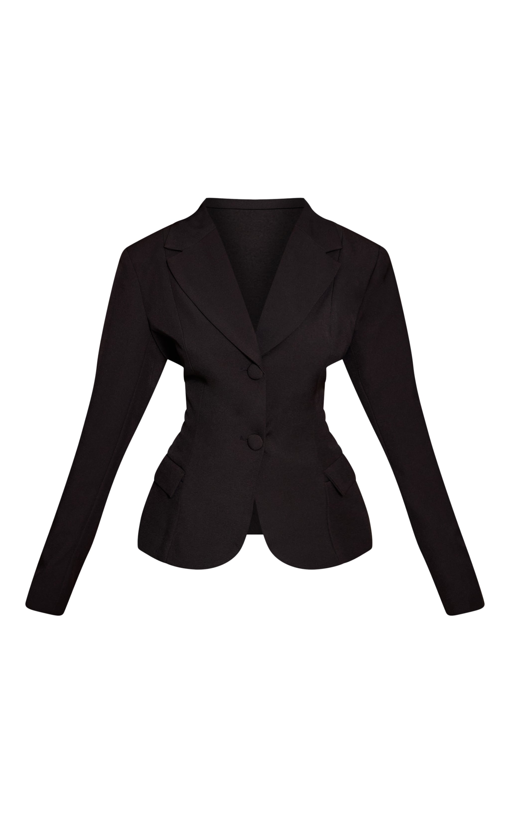 Petite Black Structured Fitted Blazer image 5