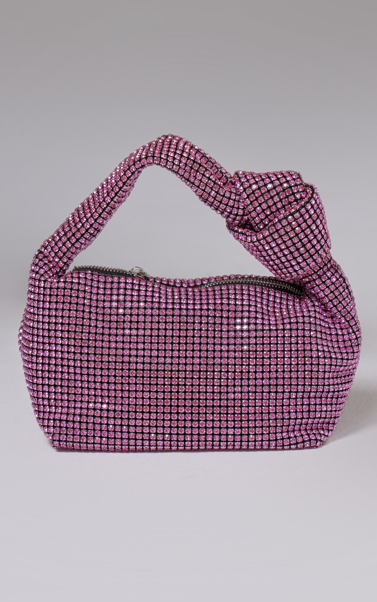 Pink Diamante Knot Handle Grab Bag image 2