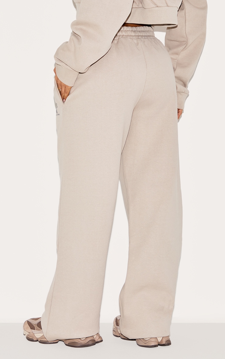 Petite Jogging droit deluxe gris pierre à logo image 3