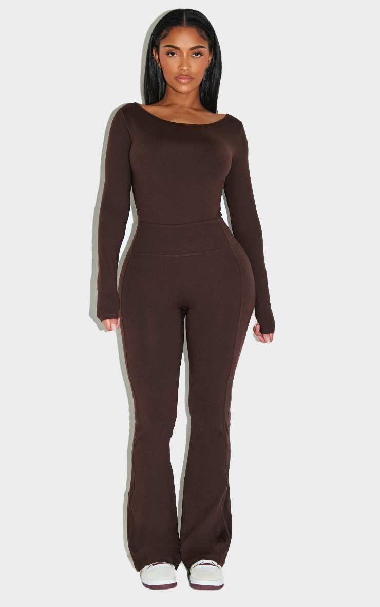 Shape Chocolate Sculpt Boat Neck Long Sleeve Bodysuit image 3