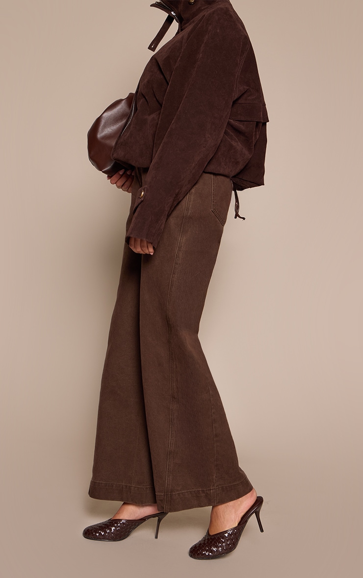 Chocolate Hand Woven Round Toe Mule image 1