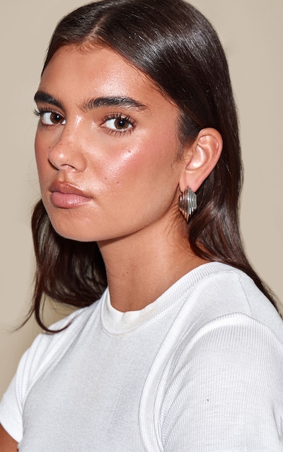 Silver Ridge Medium Hoop Earrings