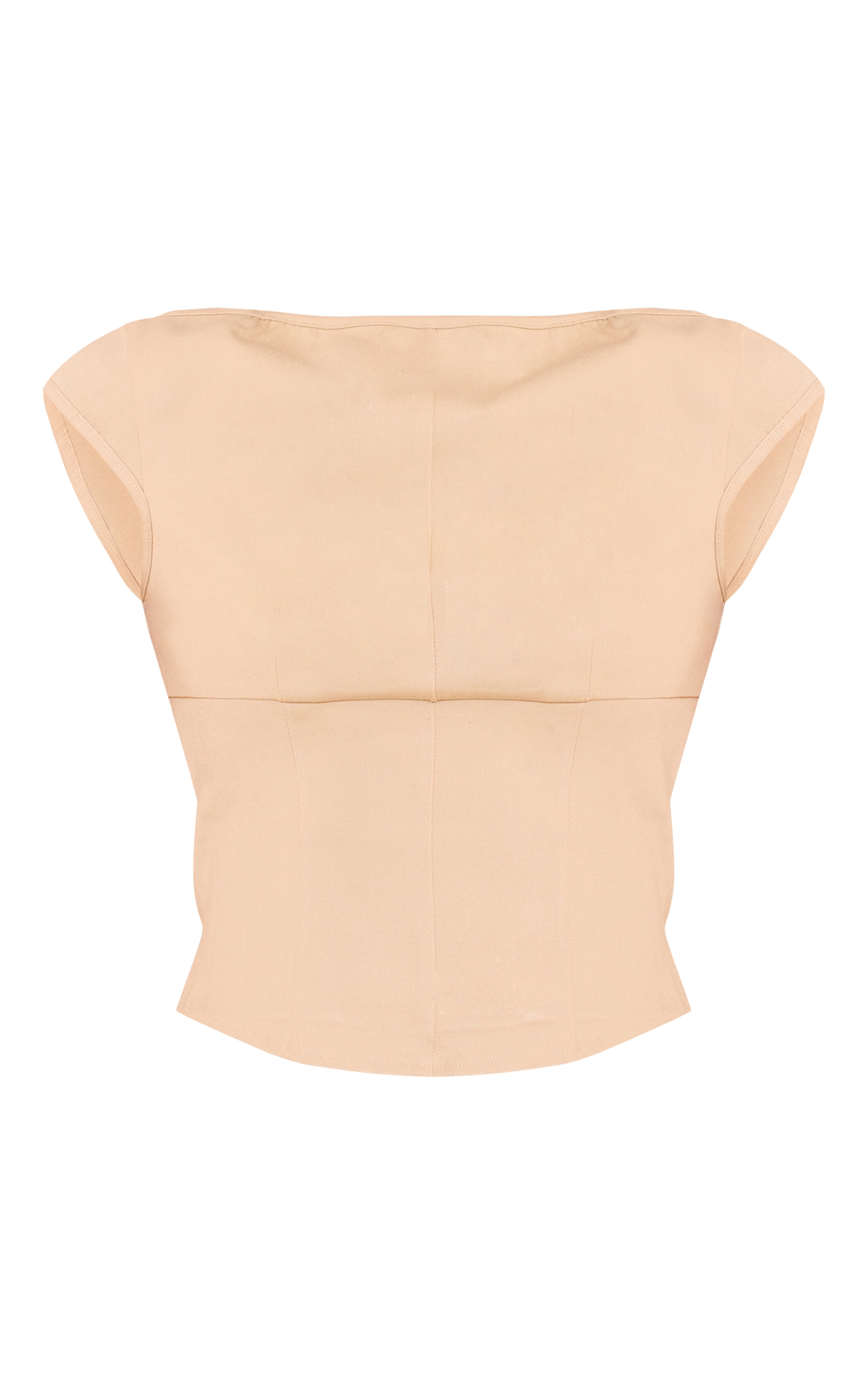 Corset structuré tissé stretch sable image 5