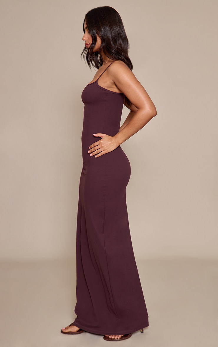 Petite Chocolate Snatched Sculpt Strappy Maxi Dress image 3