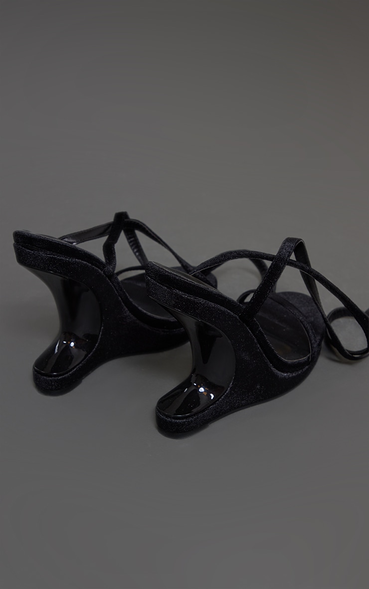 Black cut out best sale wedges