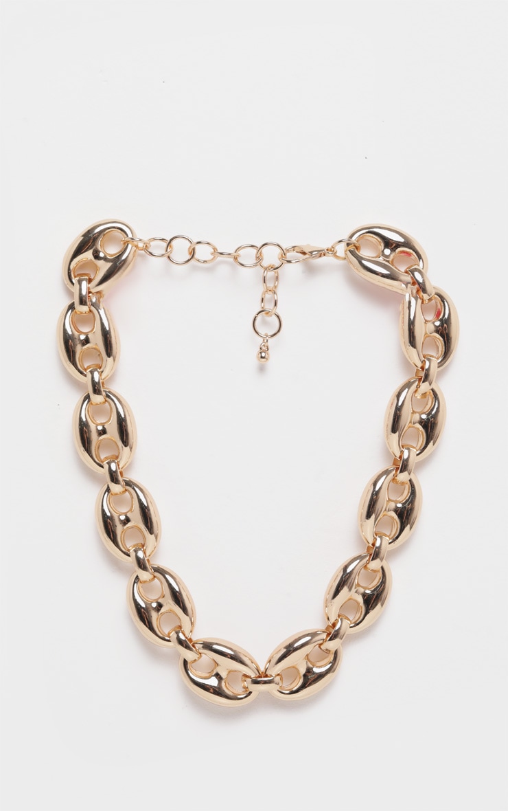 Chunky gold chain necklace clearance