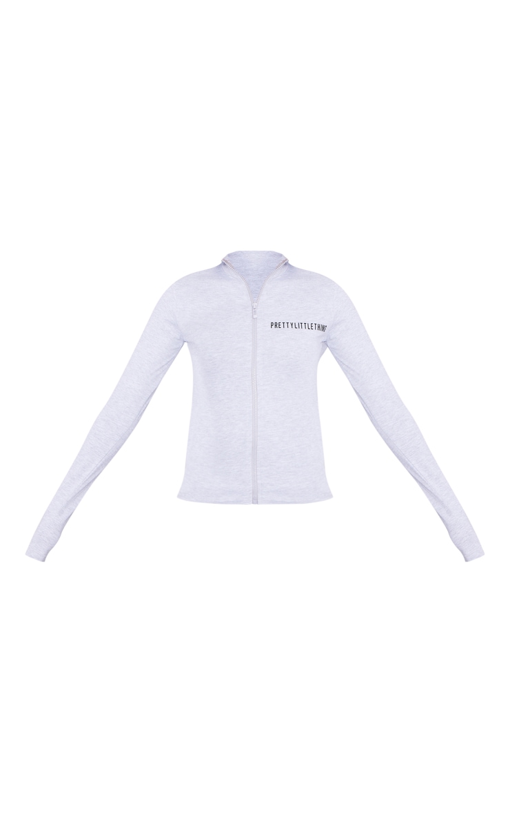PLT Ash Grey Jersey Zip Through Long Sleeve Top | Co-ords