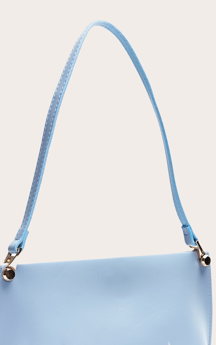 Baby Blue Matte Shoulder Teardrop Strap Bag image 3