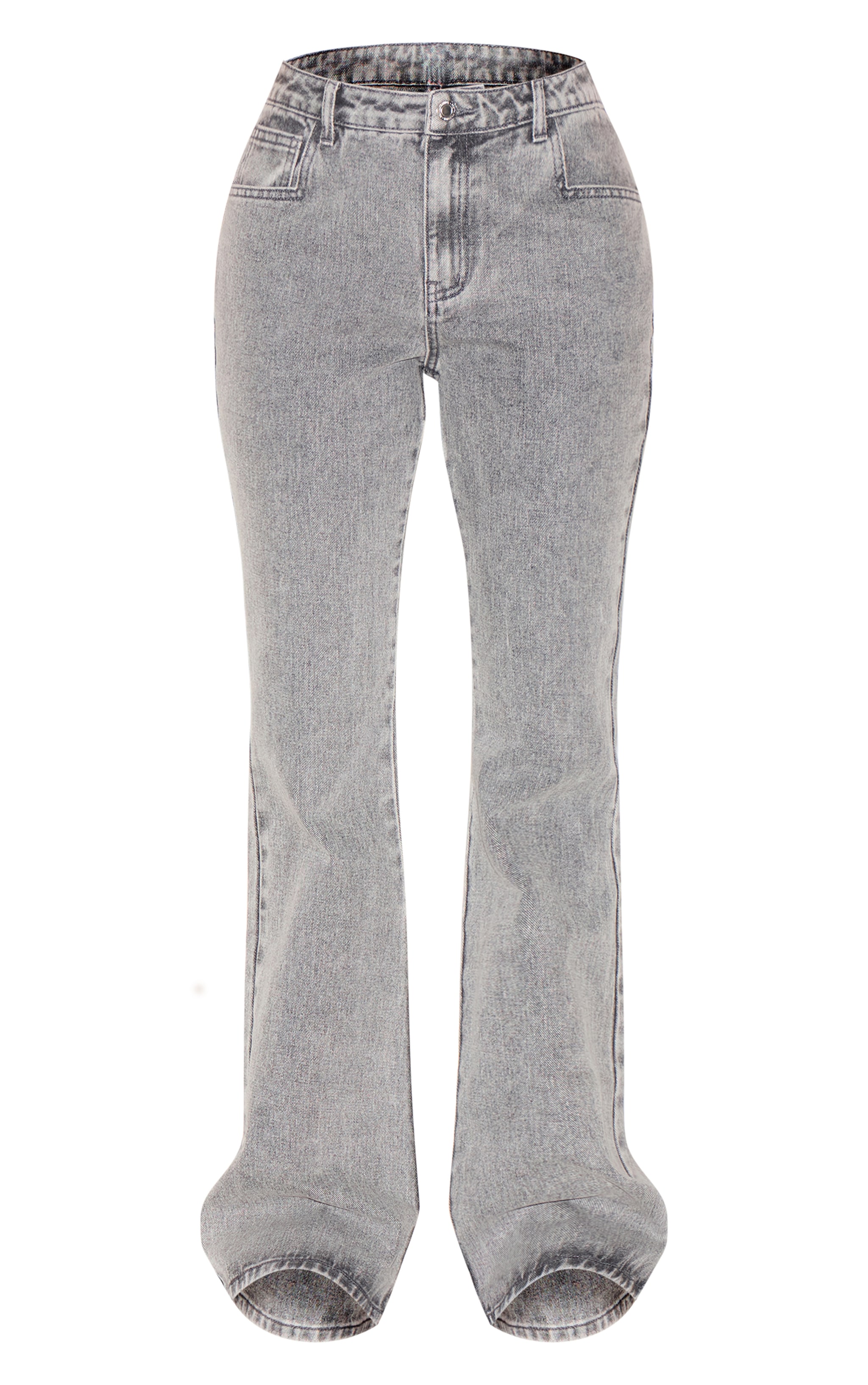 Grey Slim Fit Flared Jeans image 5