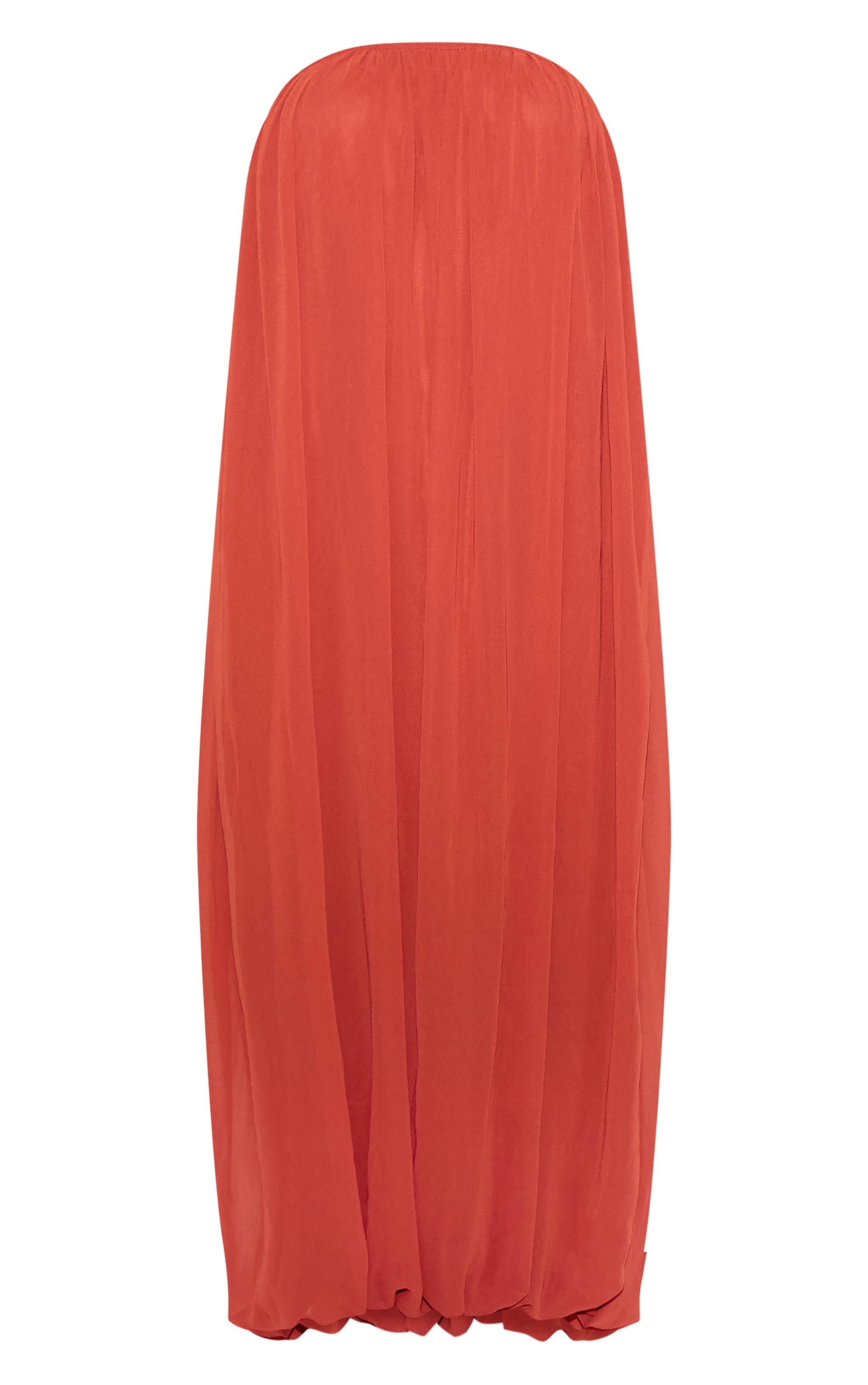 Petite Rust Bandeau Chiffon Puffball Maxi Dress image 5
