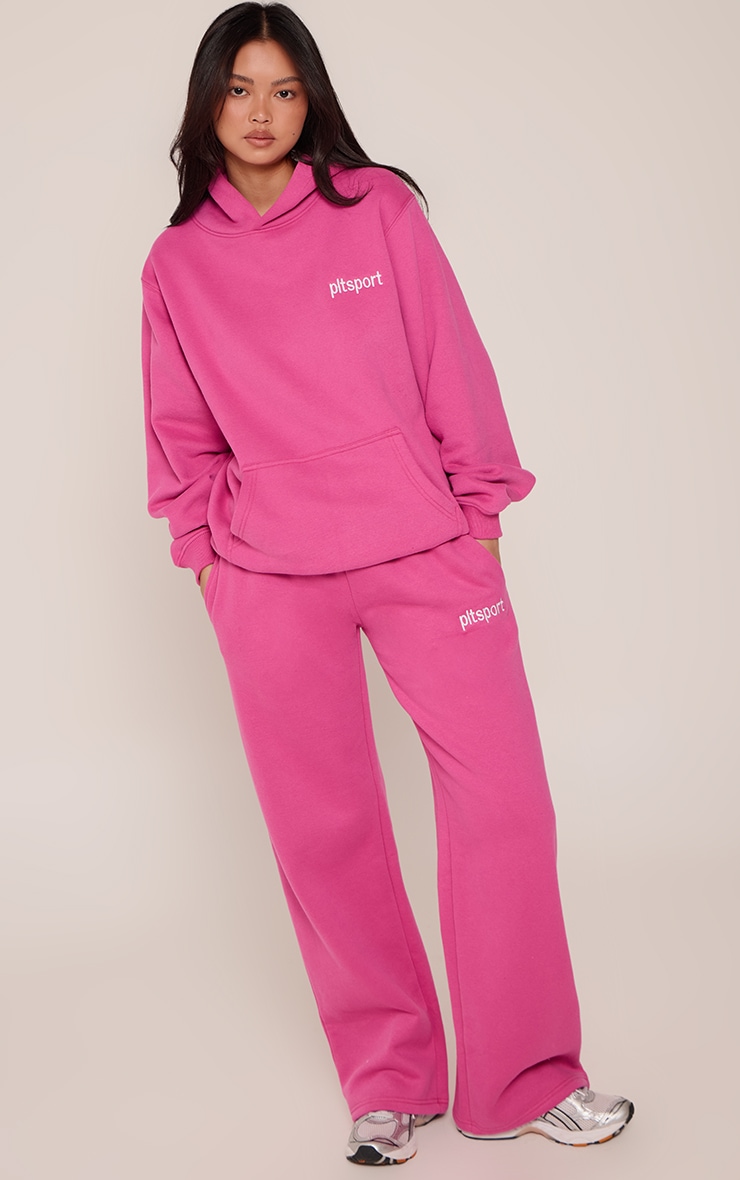 Hot Pink PLT Sport Cotton Fleece Straight Leg Sweatpants