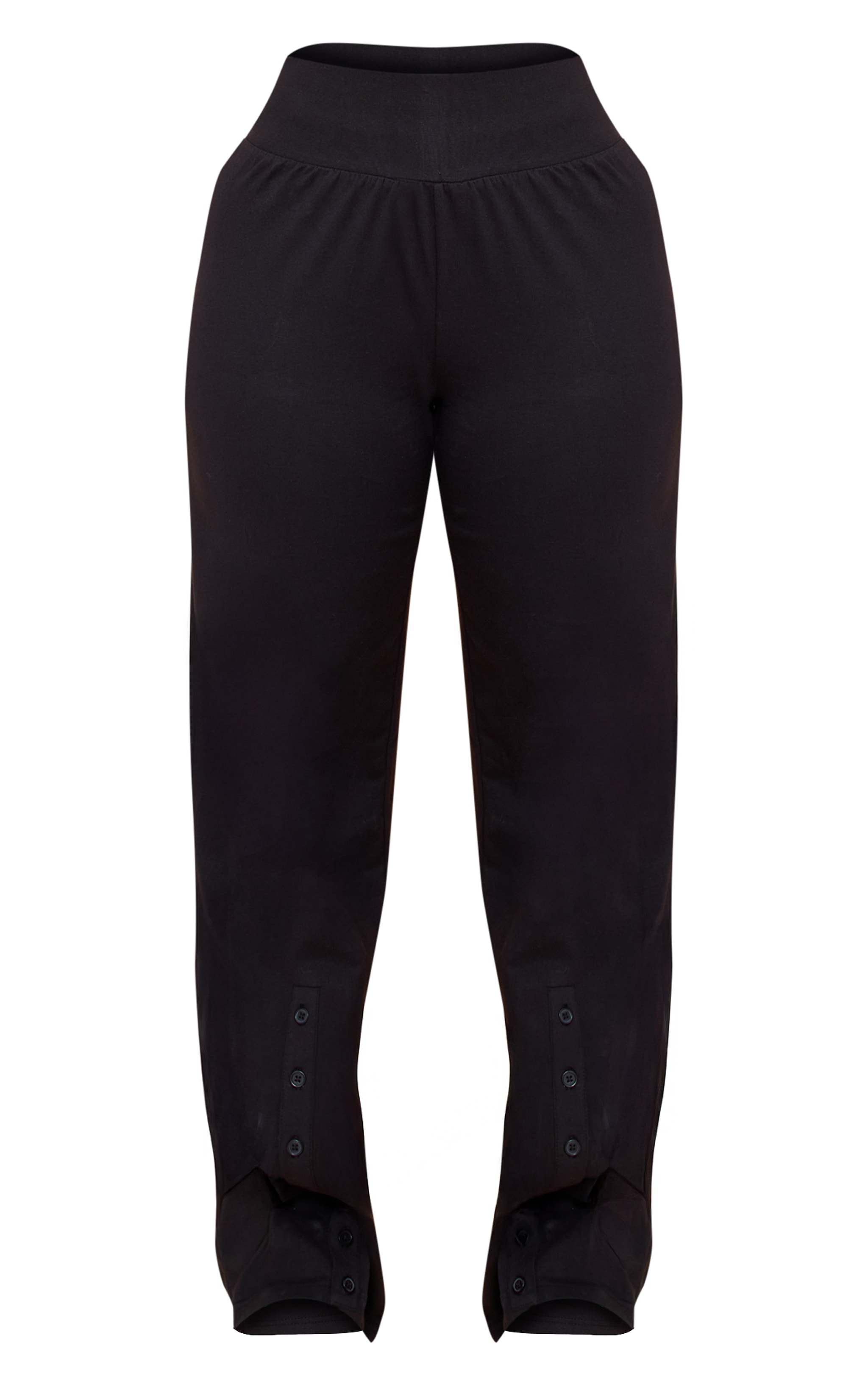 Shape Black Button Detail Highwaisted Wide Leg Pants image 5