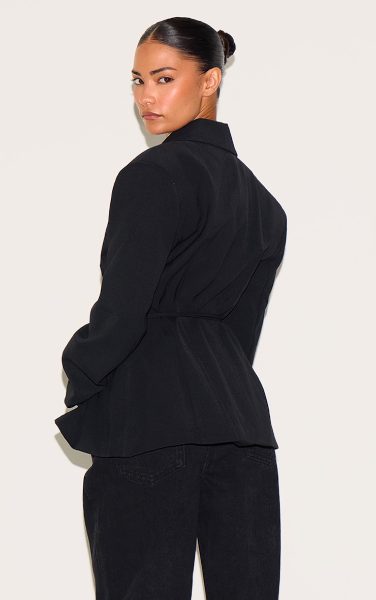 Petite Blazer de tailleur ajusté noir image 2