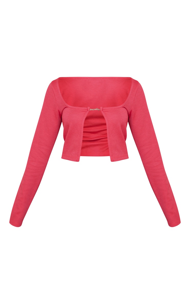 Prettylittlething Women's Petite Pink Knitted Long Sleeve Cardigan - Size 0