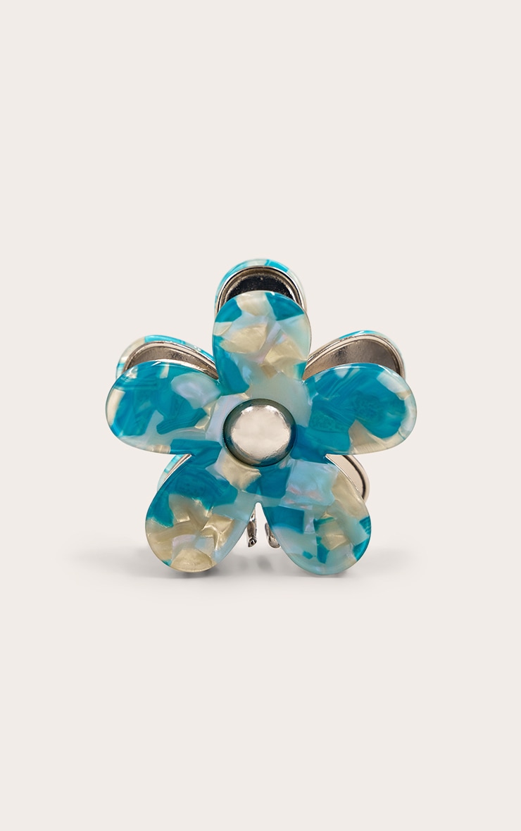 Marble Floral Metal Hair Clip image 2