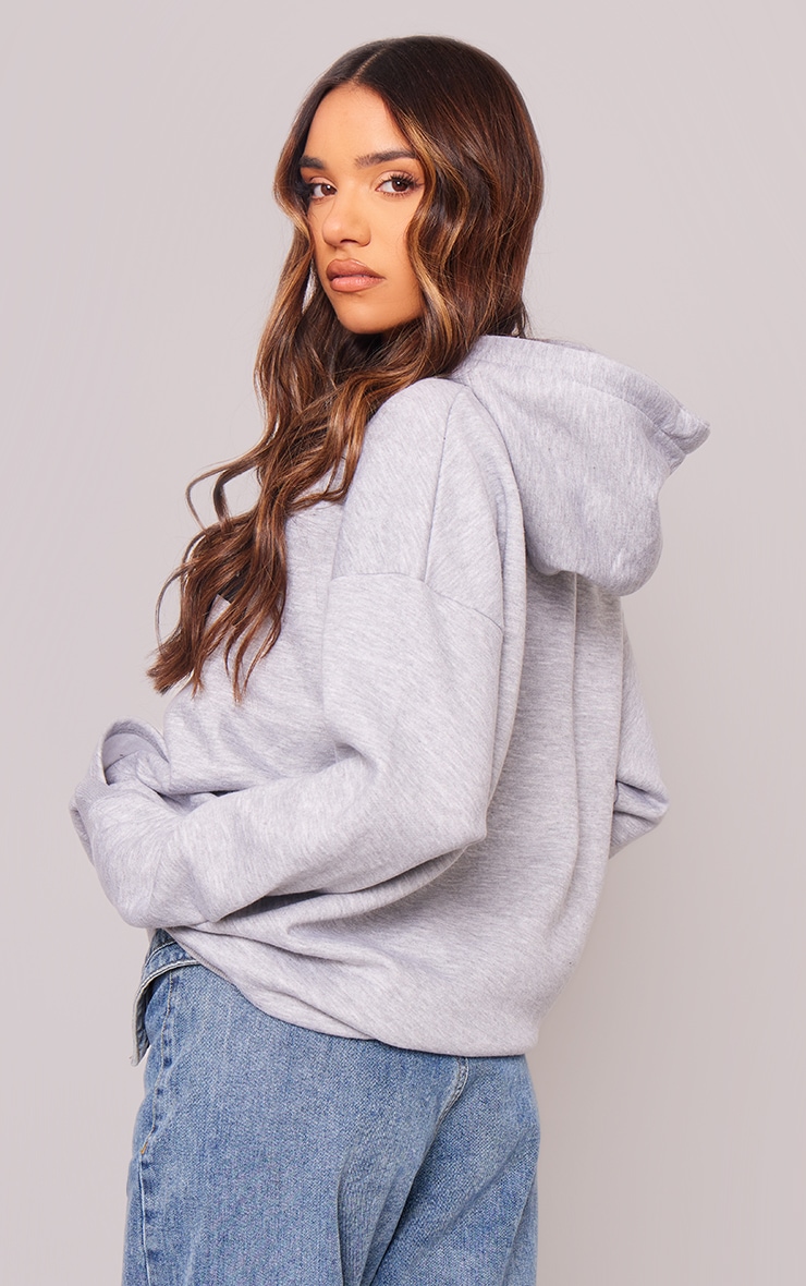 Grey Marl Osaka Print Hoodie image 2