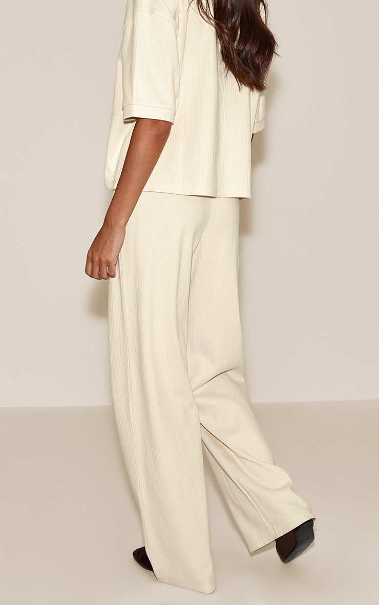 Butter Cream Button Wide Leg Pant image 3