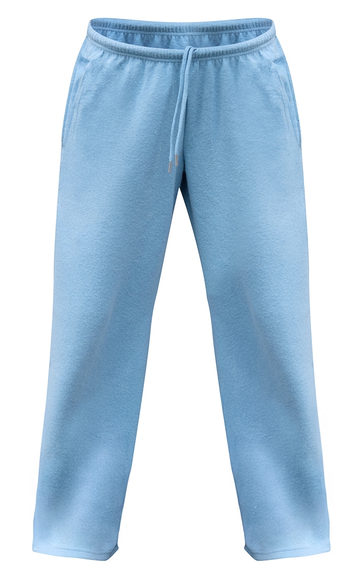 Pale Blue Soft Touch Wide Leg Sweatpants image 5