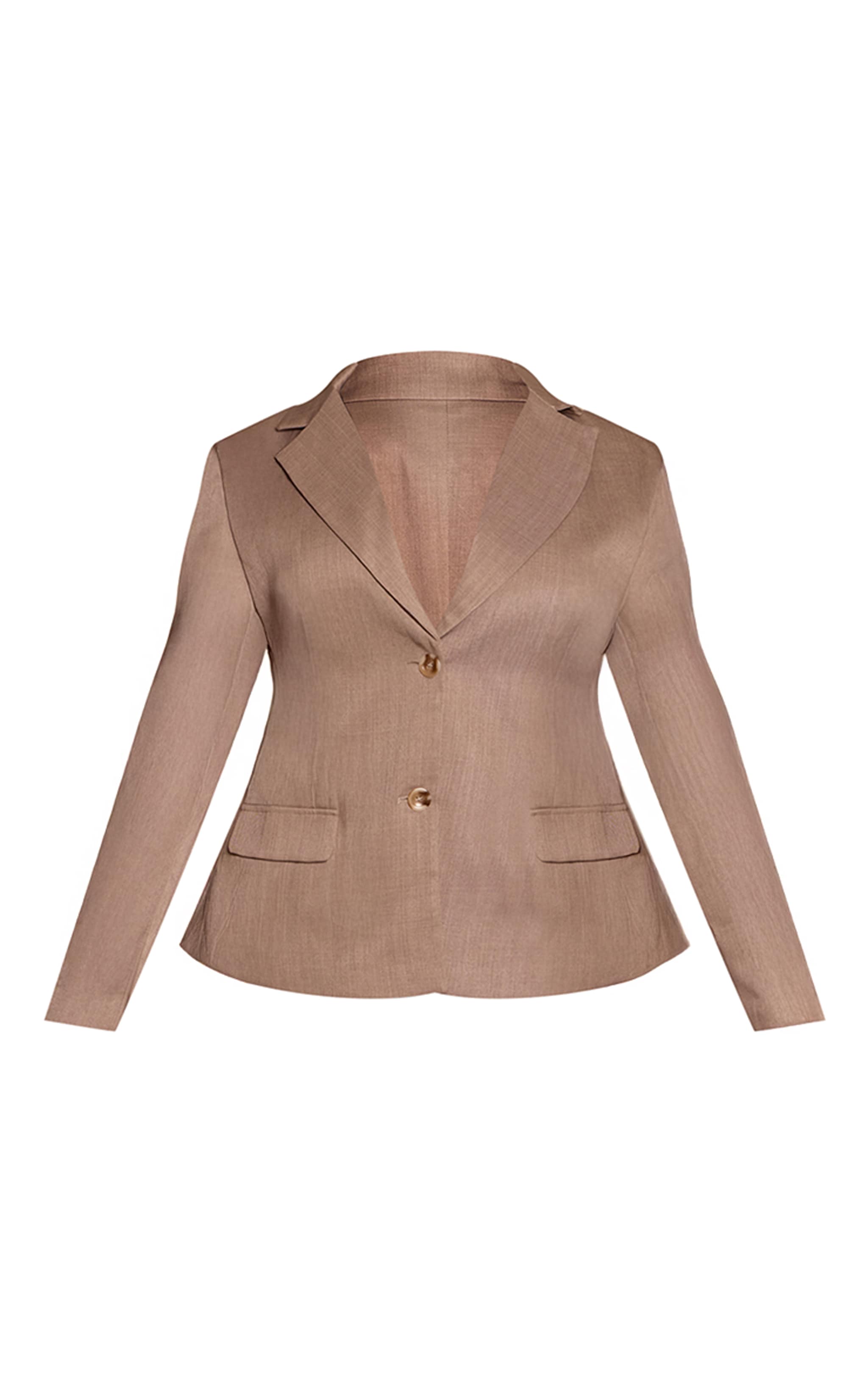Plus Fitted Stone Blazer image 5