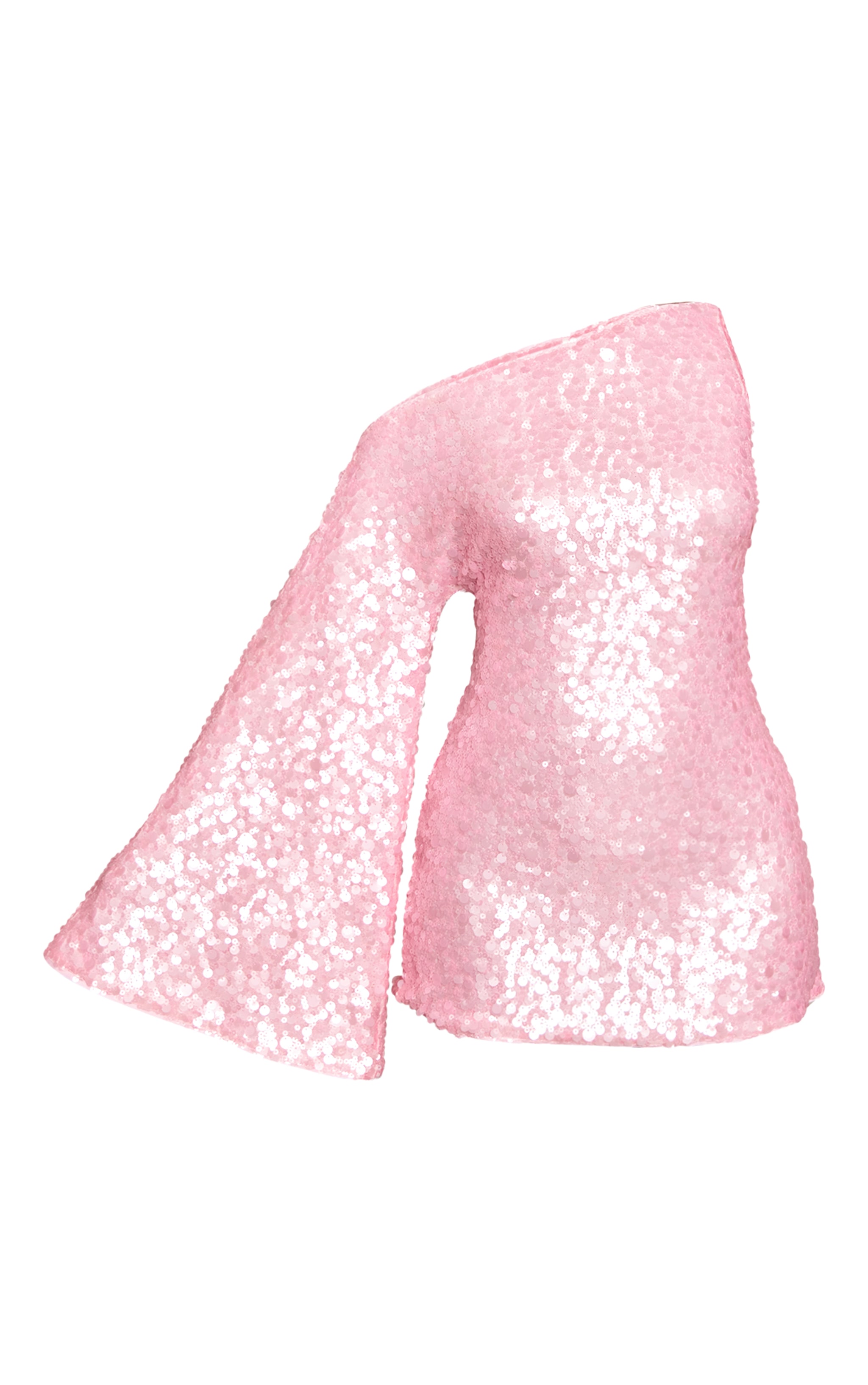Petite Pink Sequin Asymmetric Mini Dress image 5