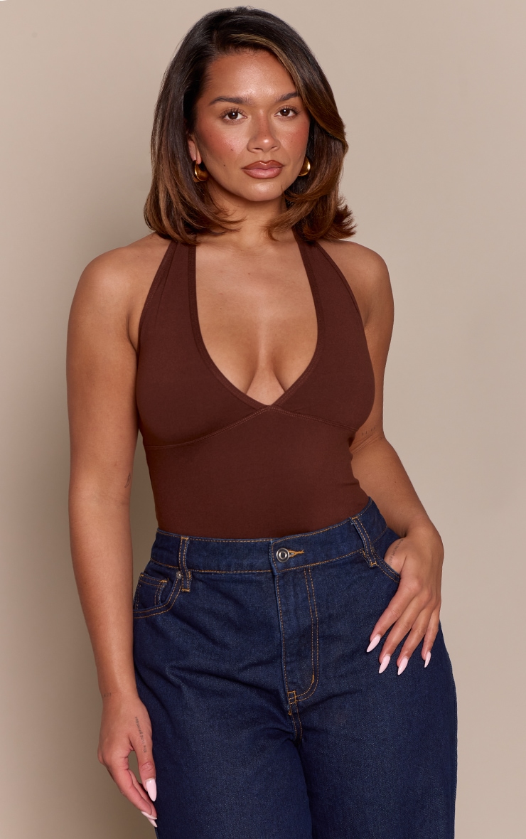 Shape Chocolate Sculpt Halter Neck Bodysuit image 1